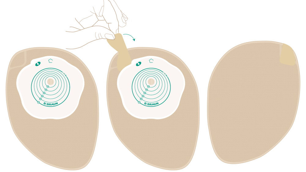 demonstração de sacos com filtro no canto superior